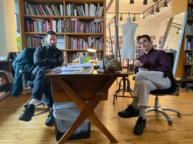 Jack McCollough and Lazaro Hernandez in their New York studio, 2019.