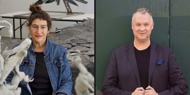 Left: Nancy Rubins. Photo: Joel Searles. Right: Eric Shiner. Photo: Walker Olesen