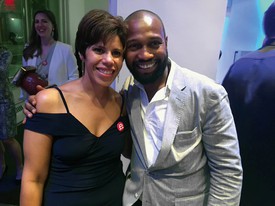 Gisele Castro and Nathaniel Mary Quinn at exalt’s annual gala, New York, 2017