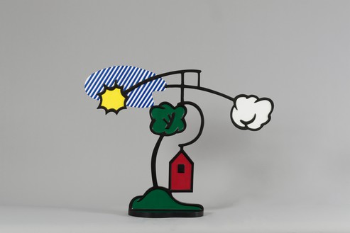 Roy Lichtenstein, Landscape Mobile, 1990 Painted and patinated bronze, 29 ⅛ × 36 ¾ × 8 ⅜ inches (74 × 93.3 × 21.3 cm), edition of 6© Estate of Roy Lichtenstein. Photo: Rob McKeever