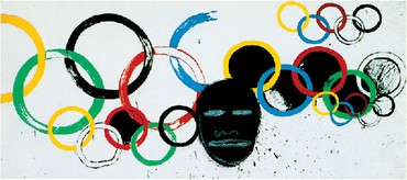 Jean-Michel Basquiat and Andy Warhol: Olympic Rings, Davies Street, London