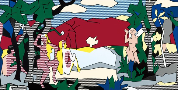 Roy Lichtenstein, The White Tree, 1980 Oil and Magna on canvas, 105 × 210 inches (266.7 × 533.4 cm)© Estate of Roy Lichtenstein