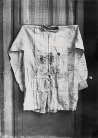 François Aubert, The Shirt of the Emperor, Worn during His Execution, 1867, albumen silver print from glass negative, 8 ¾ × 6 ¼ inches (22.2 × 15.8 cm). Metropolitan Museum of Art, New York, Gilman Collection, Gift of the Howard Gilman Foundation, 2005