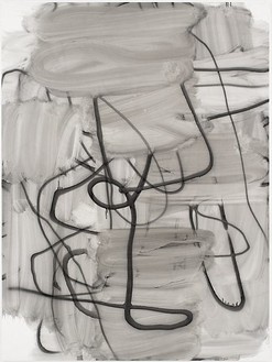 Christopher Wool, She Smiles for the Camera I, 2005 Enamel on linen, 104 × 78 inches (264.2 × 198.1 cm)