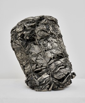 Christo, Package, 1958 Fabric, lacquer, and rope, 14 ⅝ × 10 ¼ × 6 ⅜ inches (37 × 26 × 16 cm)© Christo and Jeanne-Claude Foundation. Photo: Thomas Lannes