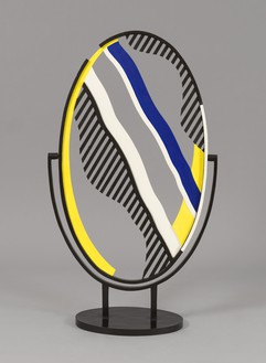 Roy Lichtenstein, Mirror I, 1976 Painted and patinated bronze, 44 ½ × 25 × 11 ⅝ inches (113 × 63.5 × 29.5 cm), edition of 3© Estate of Roy Lichtenstein. Photo: Rob McKeever