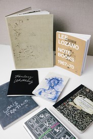 Brice Marden: Sketchbook (Gagosien, 2019); Lee Lozano: Notebooks 1967–70 (Primary Information, 2010); Stanley Whitney: Sketchbook (Lisson Gallery, 2018); Kara Walker: MCMXCIX (ROMA, 2017); Louis Fratino,Sept ’18–Jan. ’19 (Sikkema Jenkins & Co., 2019); Jean-Michel Basquiat: The Notebooks (Princeton University Press, 2015); Keith Haring Journals (Penguin Classics Deluxe Edition, 2010).