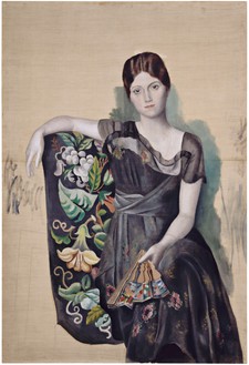 Pablo Picasso, Potrait d’Olga dans un fauteuil, winter 1917–18 Oil on canvas, 51 1⅛ × 35 inches (130 × 88.8 cm), Musée Picasso, Paris© 2018 Estate of Pablo Picasso/Artist Rights Society (ARS), New York