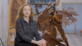 Rachel Feinstein in her studio