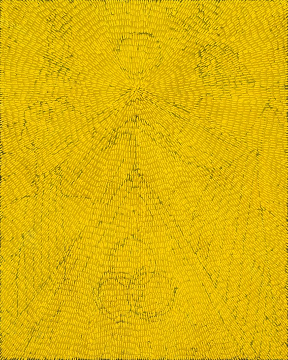Jennifer Guidi, We Shine Outward Into the Universe (Gemini and Cancer), 2019, sand, acrylic, and oil on linen, 92 × 74 inches (233.7 × 188 cm)