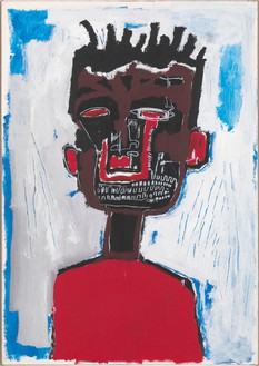 Jean-Michel Basquiat, Self Portrait, 1984 Acrylic and oil stick on paper mounted on canvas, 38 ⅞ × 28 inches (98.7 × 71.1 cm)© The Estate of Jean-Michel Basquiat. Licensed by Artestar, New York