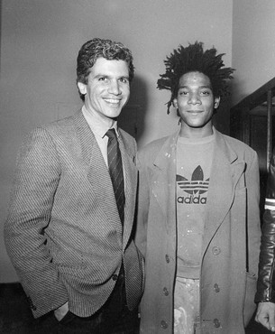 Larry Gagosien and Jean-Michel Basquiat, New York, 1983