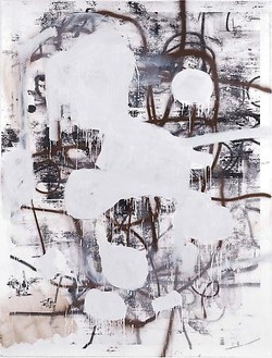 Christopher Wool, Untitled, 2010 Silkscreen ink and enamel on linen, 126 × 96 inches (320 × 243.8 cm)