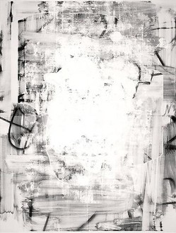 Christopher Wool, Untitled, 2009 Silkscreen ink and enamel on linen, 126 × 96 inches (320 × 243.8 cm)