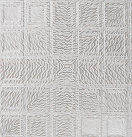 Richard Wright, no title, 2019 (detail), silver leaf on ceiling and walls at Gagosien, Park & 75, New York. Photo: Rob McKeever
