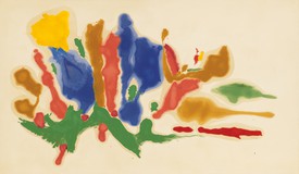 Helen Frankenthaler, Cool Summer, 1962, oil on canvas, 69 ¾ × 120 inches (177.2 × 304.8 cm), Collection Helen Frankenthaler Foundation.