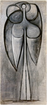 Painting by Pablo Picasso depicting a hybrid woman-flower-like figure.