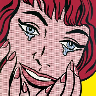 Roy Lichtenstein, Happy Tears, 1964 Oil and Magna on canvas, 38 × 38 inches (97 × 97 cm)© Estate of Roy Lichtenstein