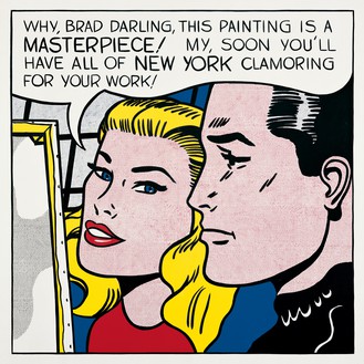 Roy Lichtenstein, Masterpiece, 1962 Oil on canvas, 54 × 54 inches (137 × 137 cm)© Estate of Roy Lichtenstein