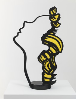 Roy Lichtenstein, Profile Head, 1988 Painted and patinated bronze, 36 ⅝ × 22 ½ × 9 ½ inches (93 × 57.2 × 24.1 cm), edition of 6© Estate of Roy Lichtenstein