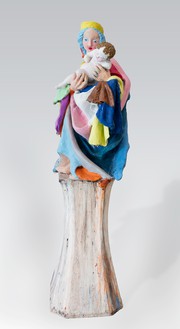 Rachel Feinstein, Madonna, 2015 Aqua-Resin, steel, wire, and wood, 74 × 24 × 24 inches (188 × 61 × 61 cm)© Rachel Feinstein