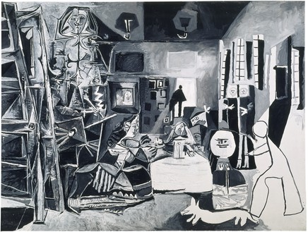 Pablo Picasso, Les Ménines: vue d’ensemble (d’après Valázquez), 1957 Oil on canvas, 76 ⅜ × 102 3⅜ inches (194 × 260 cm), Museu Picasso, Barcelona© 2018 Estate of Pablo Picasso/Artist Rights Society (ARS), New York