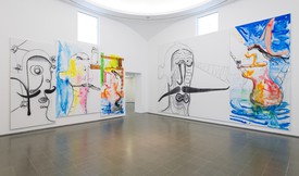 Installation view, Albert Oehlen, Serpentine Galleries, London, October 2, 2019–February 2, 2020.