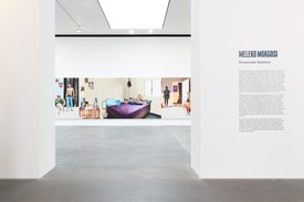 Installation view, Meleko Mokgosi: Democratic Intuition, Gagosien, Britannia Street, London, September 29–December 12, 2020. Artwork