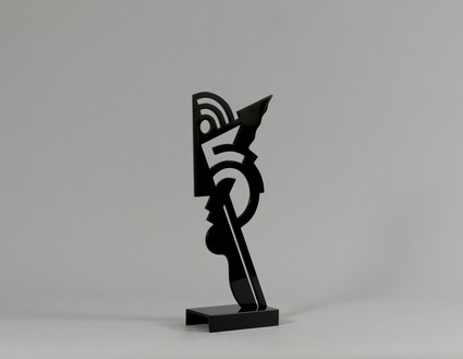 Roy Lichtenstein, Modern Head, 1970 Black chromed aluminium, 25 ¼ × 10 ¼ × 5 inches (64.1 × 26 × 12.7 cm)© Estate of Roy Lichtenstein. Photo: Rob McKeever